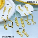 #B zarcillos chunky gold field  10&