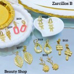 #B zarcillos chunky gold field  10&