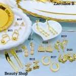 #B zarcillos chunky gold field  10&