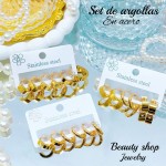 Set argolla acero new 9& Set argolla acero new 9&