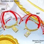 pulsera hilo rojo con dije (1.75*)