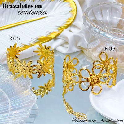 pulsera rigida elegante oro chino 10& (1.75*)