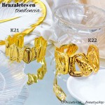 pulsera rigida elegante oro chino 10& (1.75*)