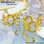 pulsera rigida elegante oro chino 10& (1.75*)