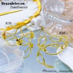 pulsera rigida elegante oro chino 10& (1.75*)