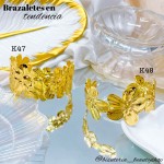 pulsera rigida elegante oro chino 10& (1.75*)