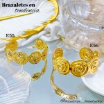 pulsera rigida elegante oro chino 10& (1.75*)