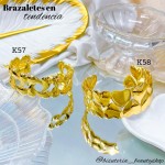 pulsera rigida elegante oro chino 10& (1.75*)