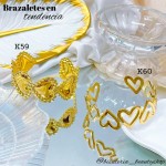 pulsera rigida elegante oro chino 10& (1.75*)