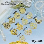 #018#Cadena con dije dia de madre oro chino （Solo dije1.5$）(8.5&) (1.54*)