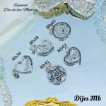 #018#Cadena con dije dia de madre oro chino （Solo dije1.5$）(8.5&) (1.54*)