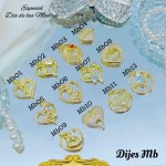#018#Cadena con dije dia de madre oro chino （Solo dije1.5$）(8.5&) (1.54*)