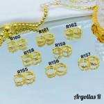 #1 #r Argolla piedras blanco (&5) (0.9*)