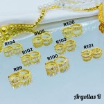 #1 #r Argolla piedras blanco (&5) (0.9*)