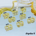 #1 #r Argolla piedras blanco (&5) (0.9*)