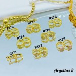 #1 #r Argolla piedras blanco (&5) (0.9*)