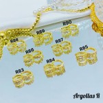 #1 #r Argolla piedras blanco (&5) (0.9*)