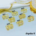 #1 #r Argolla piedras blanco (&5) (0.9*)