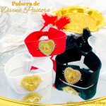 pulsera tela con dije de divina pastora