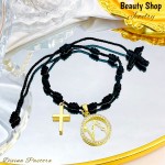 #3 pulsera hilo con doble dije #3 pulsera hilo con doble dije