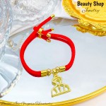 #3 pulsera hilo con doble dije #3 pulsera hilo con doble dije