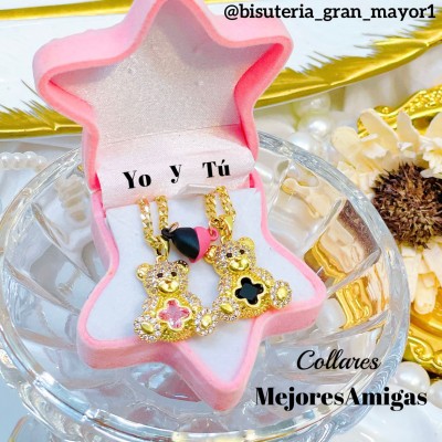 #1 juego cadena de pareja con cadena rodio 5.95$