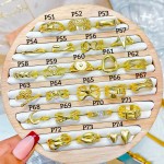 #1 #p Anillos ajustable Baño oro 18 k  (&6)