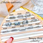 #1 #p Anillos ajustable Baño oro 18 k  (&6)