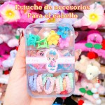 estuche de colas y gancho de nina 8&