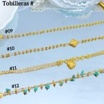 #tobillera oro chino 18k 9& (1.5*)