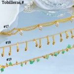 #tobillera oro chino 18k 9& (1.5*)