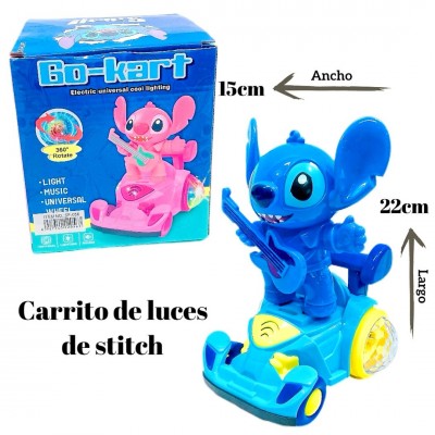 carrito de luces kuromi-  stich azul y rosado