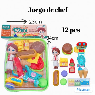 juguete de chef 12 pieza