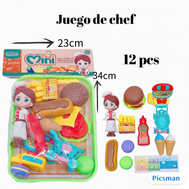 juguete de chef 12 pieza