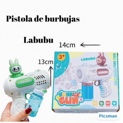 pistola de burbuja labubu
