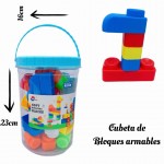 tubo bloques armables para ninos de 30 piezas
