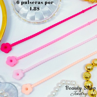 pulsera de goma 6por 1.80$