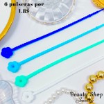 pulsera de goma 6por 1.80$ pulsera de goma 6por 1.80$