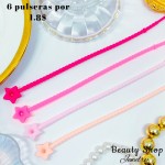 pulsera de goma 6por 1.80$ pulsera de goma 6por 1.80$