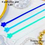 pulsera de goma 6por 1.80$ pulsera de goma 6por 1.80$