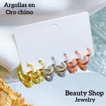 set argolla catier oro chino