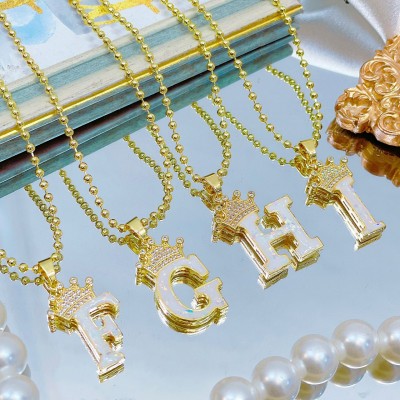 cadena letra corana brillante 12.5&