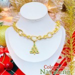 #2 cadena navidad elegante oro chino