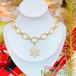 #2 cadena navidad elegante oro chino