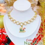 #2 cadena navidad elegante oro chino