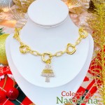 #2 cadena navidad elegante oro chino