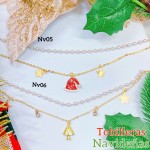 #2 tobillera navidad con perla