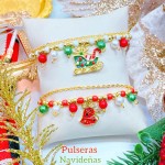 #3 pulsera navidad oro chino