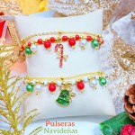 #3 pulsera navidad oro chino