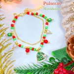 #3 pulsera navidad oro chino